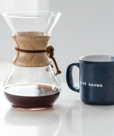 how to make chemex coffee equipment on a counter top