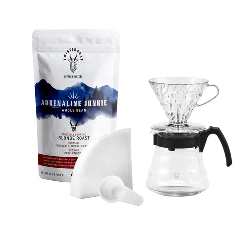 HARIO V60 POUR OVER COFFEE MAKER STARTER KIT - Twisted Goat Coffee Roasters