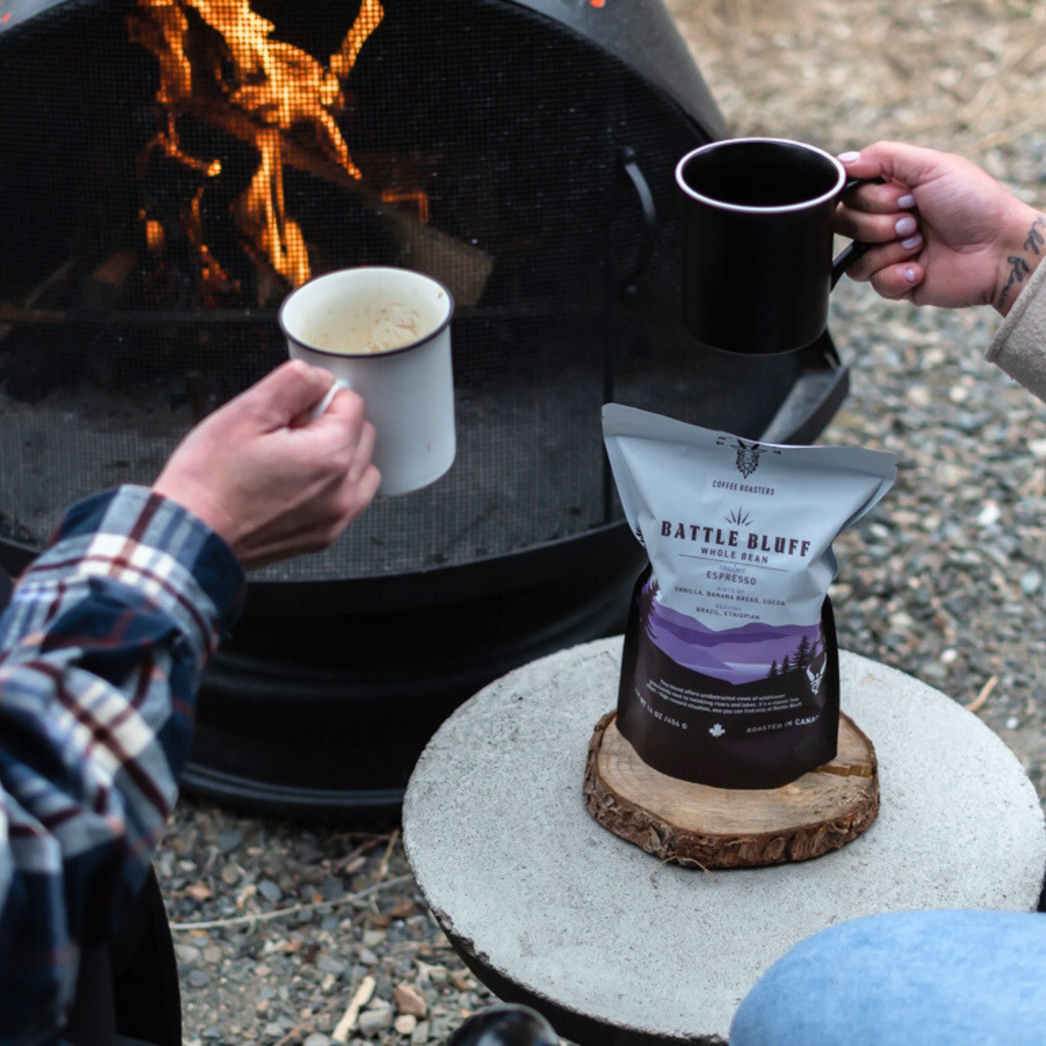 campfire coffee with espresso roast beans