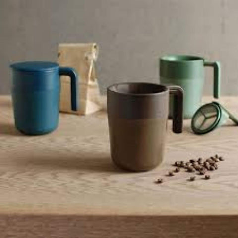 Kinto Coffee Press Mug, Coffee Beans